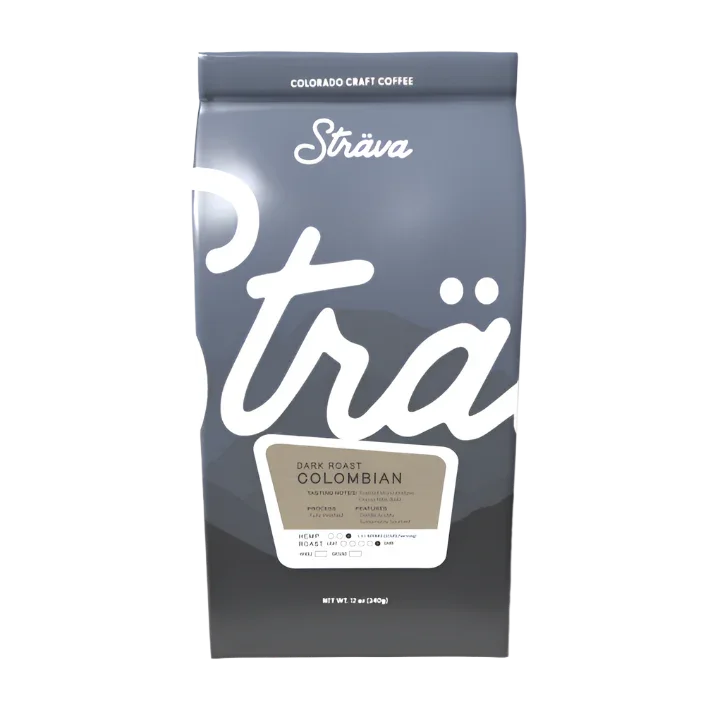 Strava CBD Coffee 500mg Dark Columbian Roast - Angled
