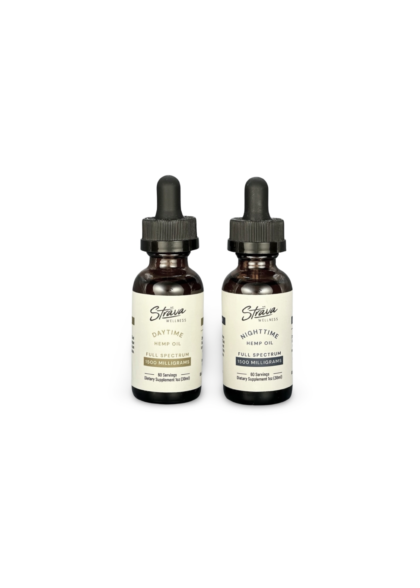 Full-Spectrum Tincture Bundle: 1500mg CBD Daytime Formula + 1500mg CBD Nighttime Formula