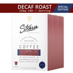 CBD Coffee (K-Cups) - Special Edition 20mg CBD/Serving - Decaf - Strava Craft Coffee